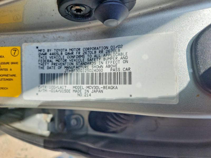 Продаж на аукціоні авто 2002 Lexus Es, vin: JTHBF30G125024060, номер лоту: 64672316