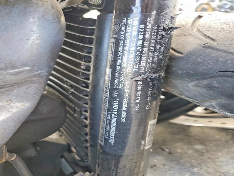 2019 Harley-davidson Fxbb მანქანა იყიდება აუქციონზე, vin: 1HD1YJJ60KB030370, აუქციონის ნომერი: 64644106