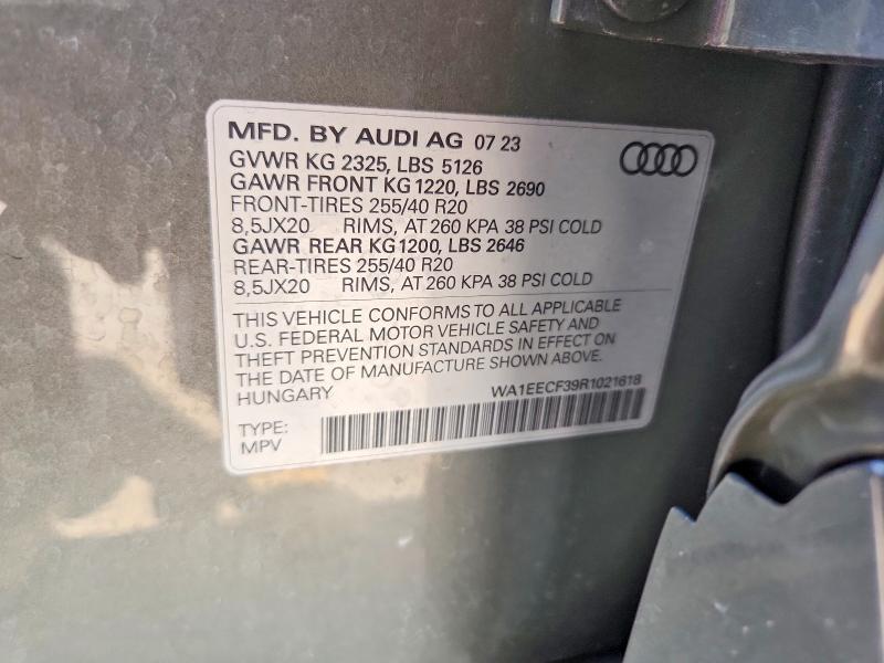 Auction sale of the 2024 Audi Q3, vin: WA1EECF39R1021618, lot number: 65721586