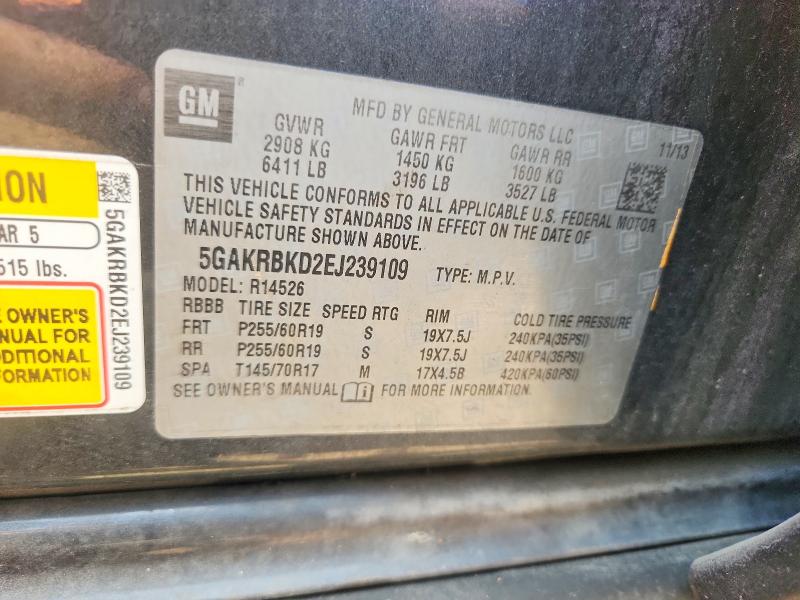 Aukcja sprzedaży 2014 Buick Enclave, vin: 5GAKRBKD2EJ239109, numer aukcji: 63597846