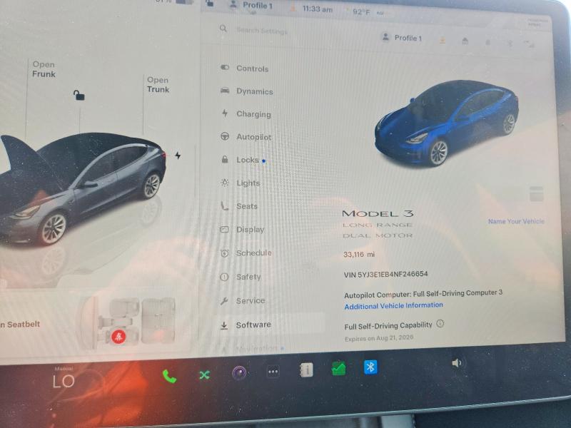 Aukcja sprzedaży 2022 Tesla Model 3, vin: 5YJ3E1EB4NF246654, numer aukcji: 64008356