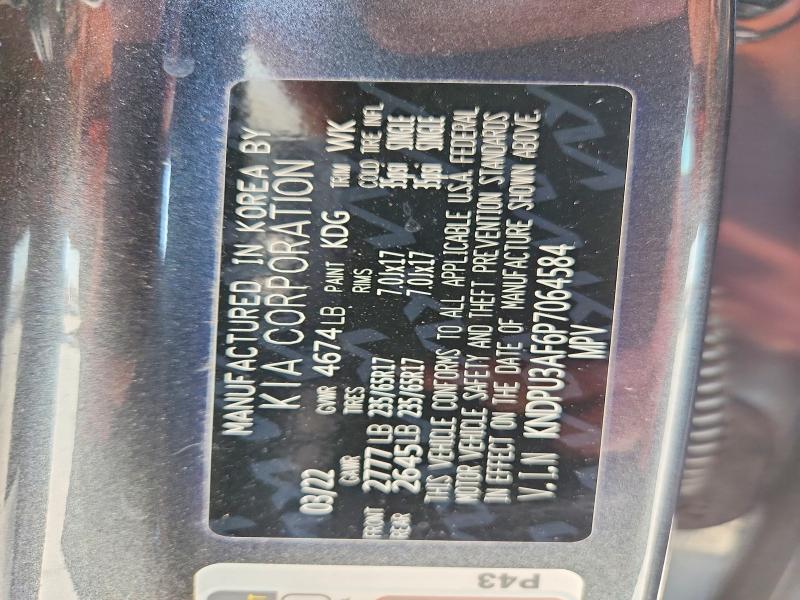 64417446 :رقم المزاد ، KNDPU3AF6P7064584 vin ، 2023 Kia Sportage مزاد بيع
