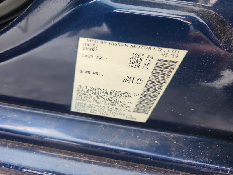 2019 Nissan Altima მანქანა იყიდება აუქციონზე, vin: 1N4BL4CV6KN328176, აუქციონის ნომერი: 67116296