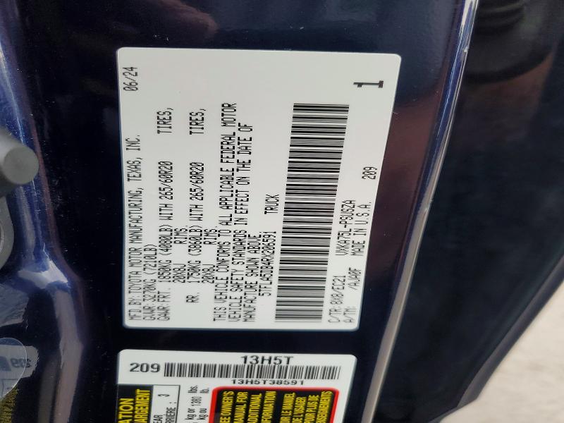 2024 Toyota Tundra მანქანა იყიდება აუქციონზე, vin: 5TFLA5DB4RX206591, აუქციონის ნომერი: 64990066