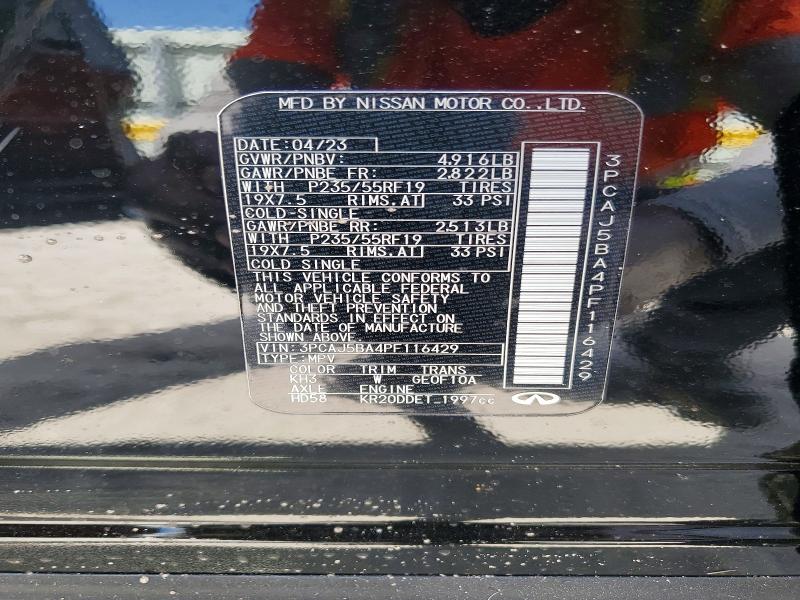 Продажа на аукционе авто 2023 Infiniti Qx50, vin: 3PCAJ5BA4PF116429, номер лота: 66510716