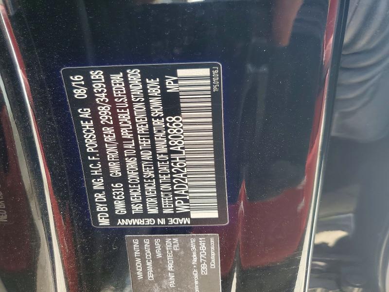Aukcja sprzedaży 2017 Porsche Cayenne, vin: WP1AD2A26HLA80868, numer aukcji: 64666896