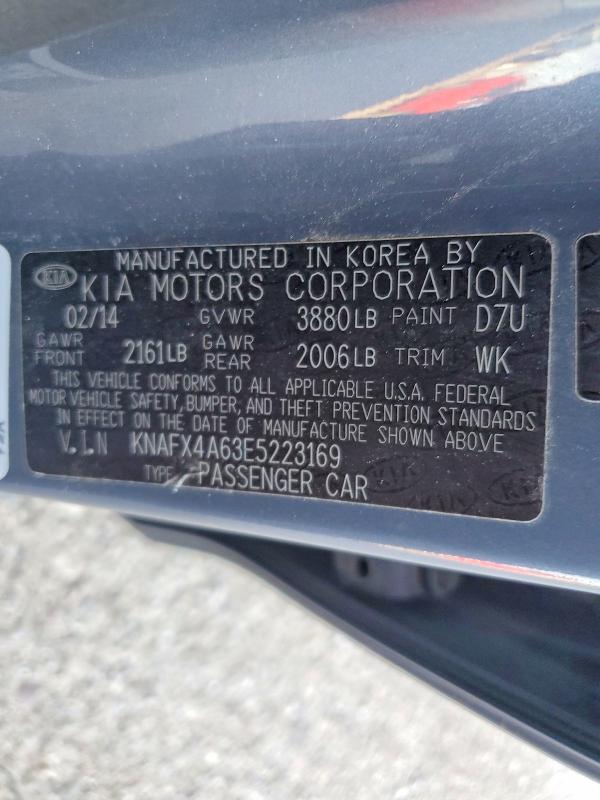 Auction sale of the 2014 Kia Forte, vin: KNAFX4A63E5223169, lot number: 63332976