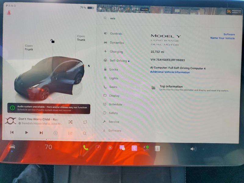 2024 Tesla Model Y მანქანა იყიდება აუქციონზე, vin: 7SAYGDEE2RF116893, აუქციონის ნომერი: 66131506