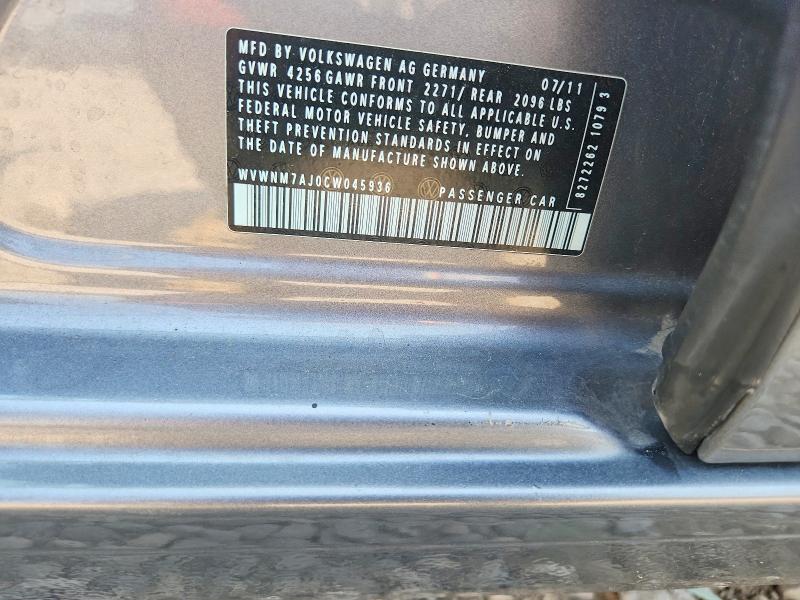 Продаж на аукціоні авто 2012 Volkswagen Golf, vin: WVWNM7AJ0CW045936, номер лоту: 63787276