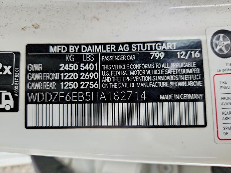Aukcja sprzedaży 2017 Mercedes-benz E, vin: WDDZF6EB5HA182714, numer aukcji: 64973946
