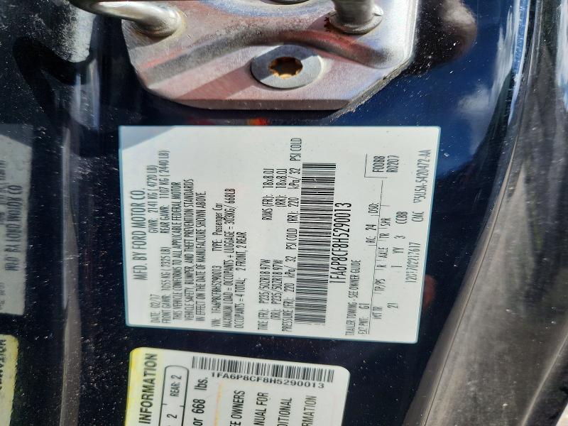 Продаж на аукціоні авто 2017 Ford Mustang, vin: 1FA6P8CF8H5290013, номер лоту: 63853866