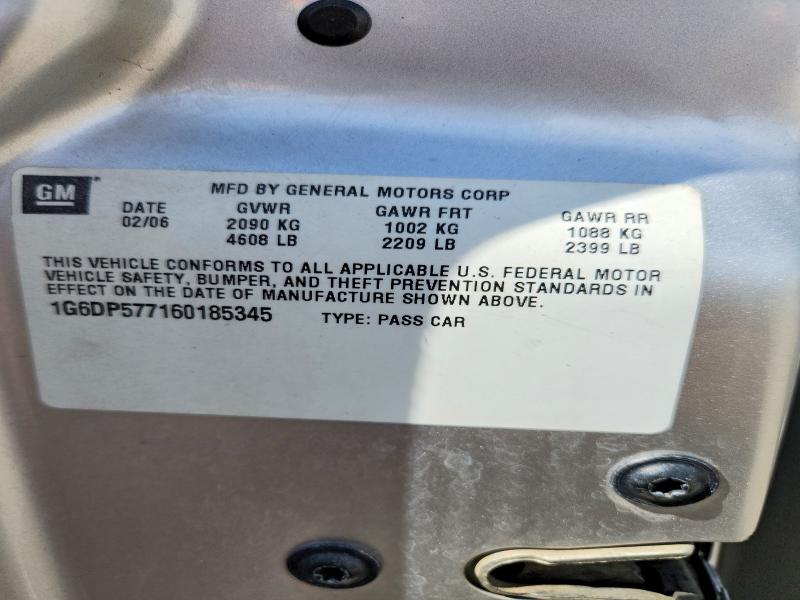 2006 Cadillac Cts მანქანა იყიდება აუქციონზე, vin: 1G6DP577160185345, აუქციონის ნომერი: 65565156