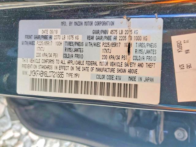 2020 Mazda Cx-5 მანქანა იყიდება აუქციონზე, vin: JM3KFABM8L0721885, აუქციონის ნომერი: 64119426