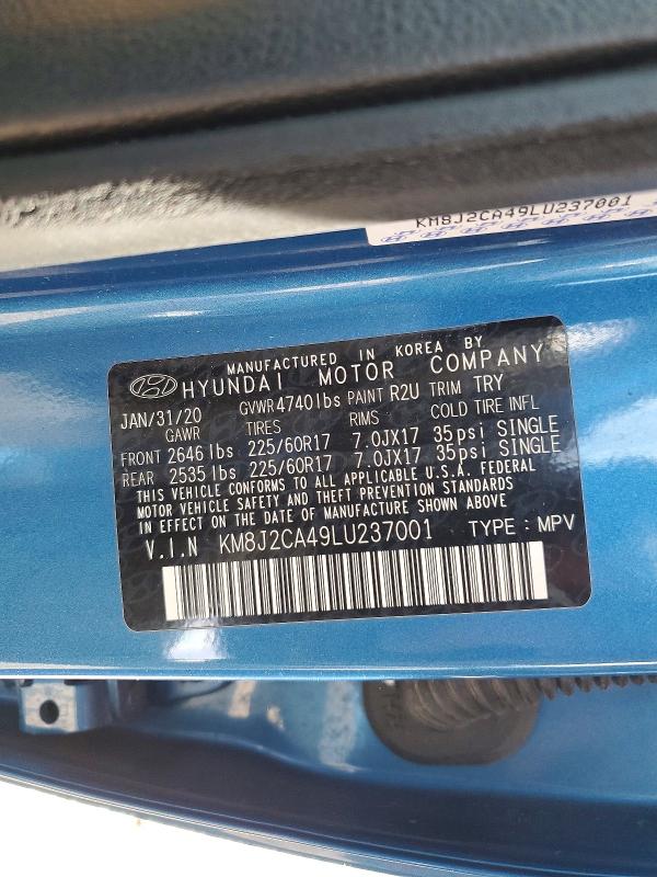 Продажа на аукционе авто 2020 Hyundai Tucson, vin: KM8J2CA49LU237001, номер лота: 66698466