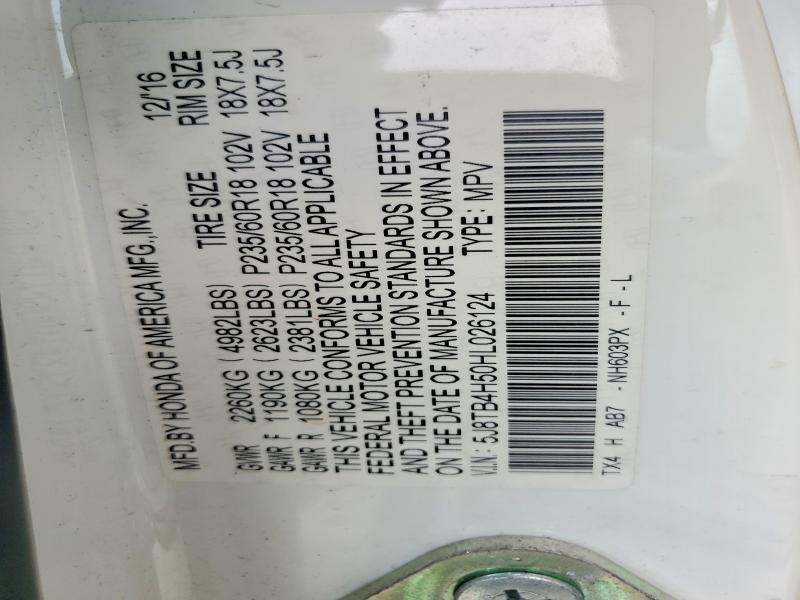 Продажа на аукционе авто 2017 Acura Rdx, vin: 5J8TB4H50HL026124, номер лота: 65563066