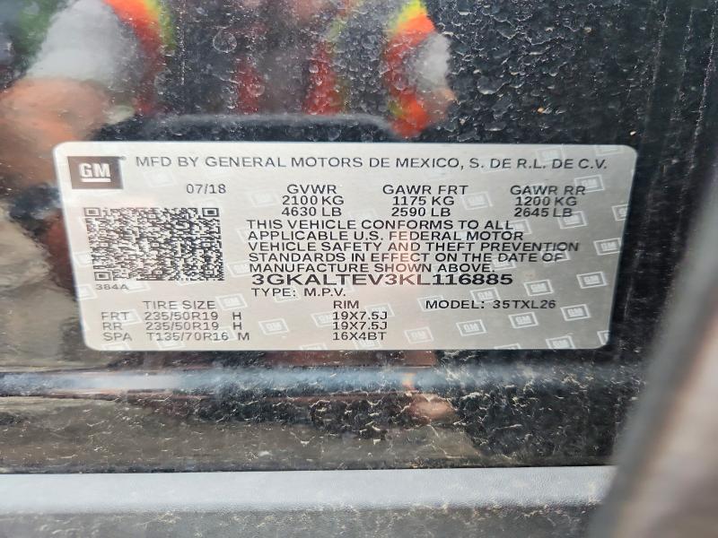 64004436 :رقم المزاد ، 3GKALTEV3KL116885 vin ، 2019 Gmc Terrain مزاد بيع