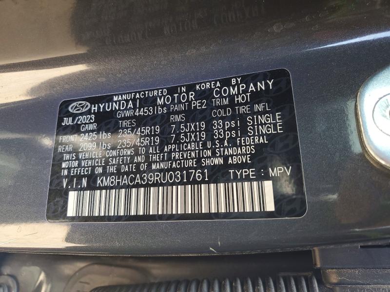 65091036 :رقم المزاد ، KM8HACA39RU031761 vin ، 2024 Hyundai Kona مزاد بيع