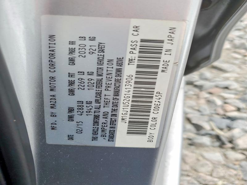 Продаж на аукціоні авто 2016 Mazda 6, vin: JM1GJ1U52G1413906, номер лоту: 66753156