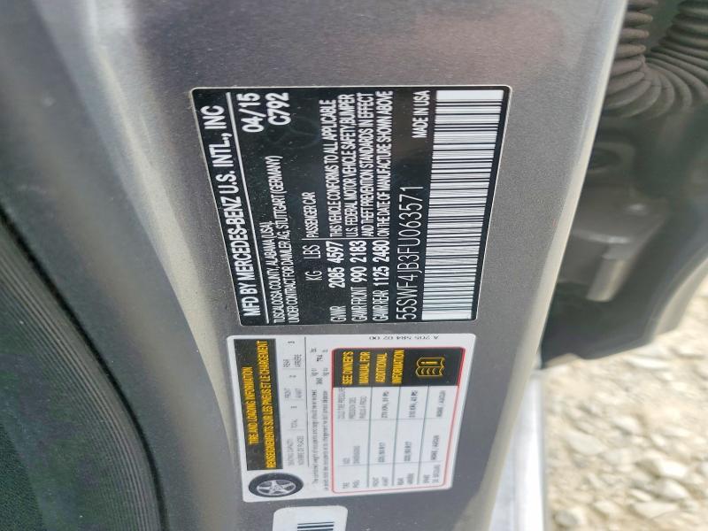 Aukcja sprzedaży 2015 Mercedes-benz C, vin: 55SWF4JB3FU063571, numer aukcji: 66768736