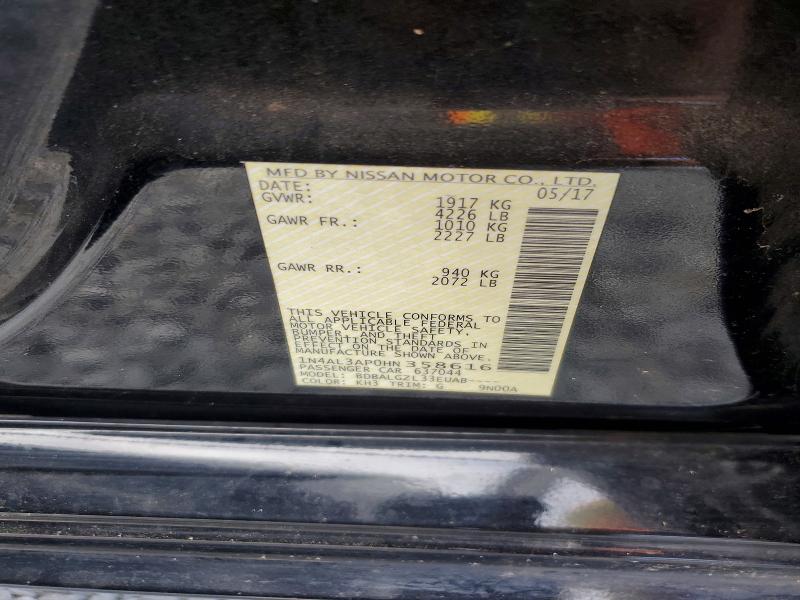2017 Nissan Altima მანქანა იყიდება აუქციონზე, vin: 1N4AL3AP0HN358616, აუქციონის ნომერი: 65541986