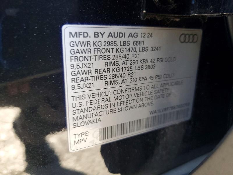 Aukcja sprzedaży 2025 Audi Q7, vin: WA1LVBF79SD022759, numer aukcji: 66769426