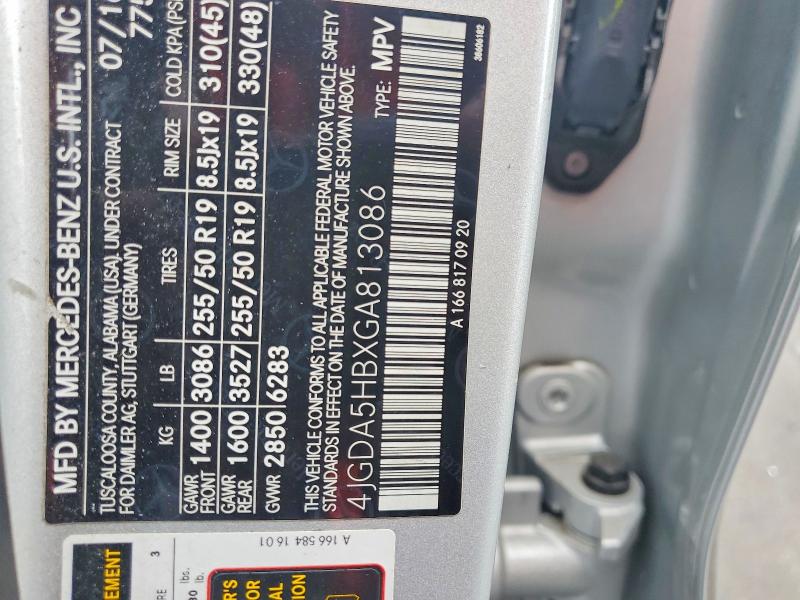 65440776 :رقم المزاد ، 4JGDA5HBXGA813086 vin ، 2016 Mercedes-benz Gle مزاد بيع