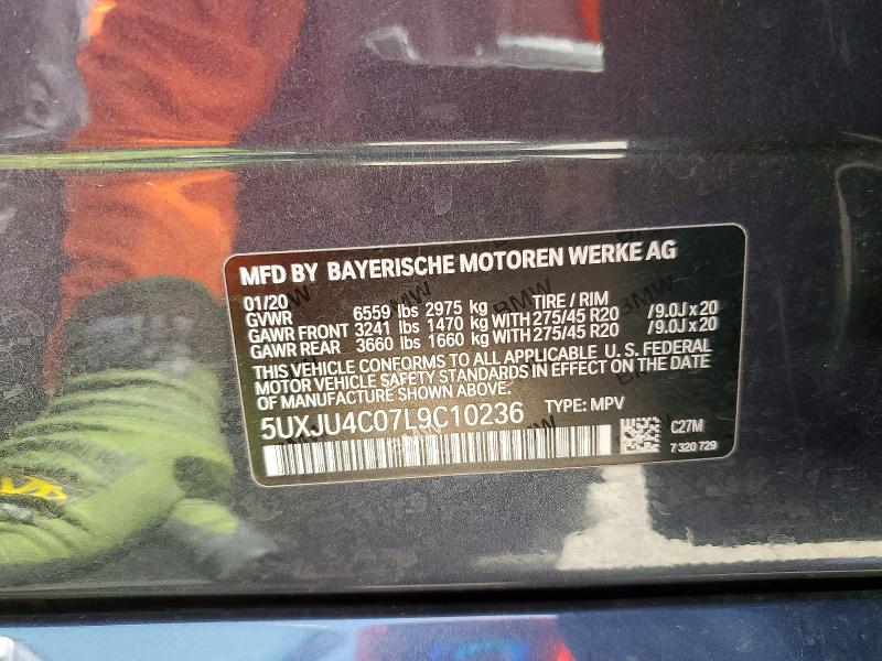 Продаж на аукціоні авто 2020 Bmw X5, vin: 5UXJU4C07L9C10236, номер лоту: 64981296