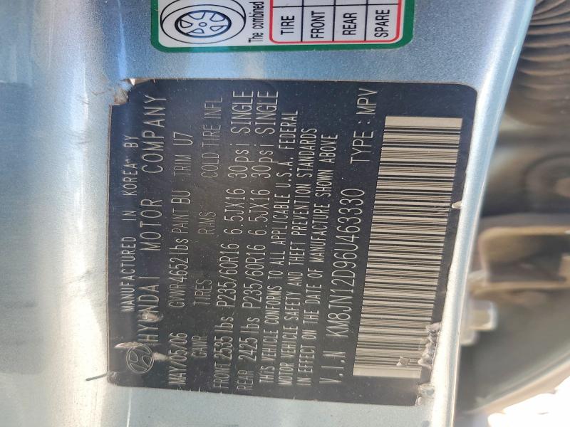 66924366 :رقم المزاد ، KM8JN12D96U463330 vin ، 2006 Hyundai Tucson مزاد بيع
