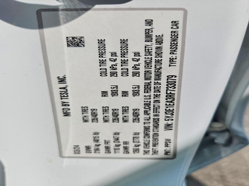 Aukcja sprzedaży 2024 Tesla Model 3, vin: 5YJ3E1EA3RF733079, numer aukcji: 65139976