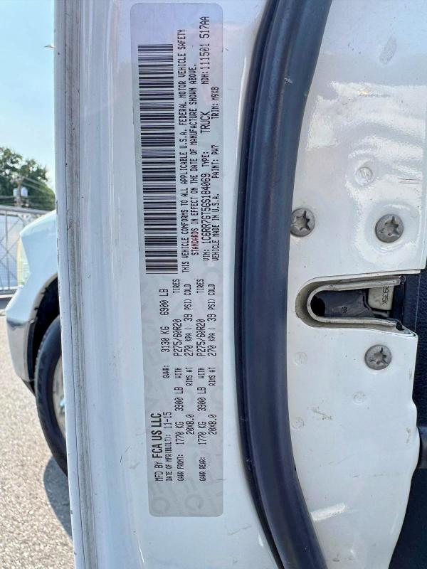 Продаж на аукціоні авто 2016 Ram 1500, vin: 1C6RR7GT5GS184069, номер лоту: 61449976