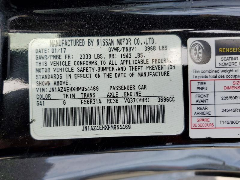 Продажа на аукционе авто 2017 Nissan 370z, vin: JN1AZ4EHXHM954469, номер лота: 67206126