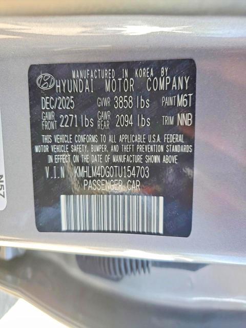 Продаж на аукціоні авто 2026 Hyundai Elantra, vin: KMHLM4DG0TU154703, номер лоту: 63650446