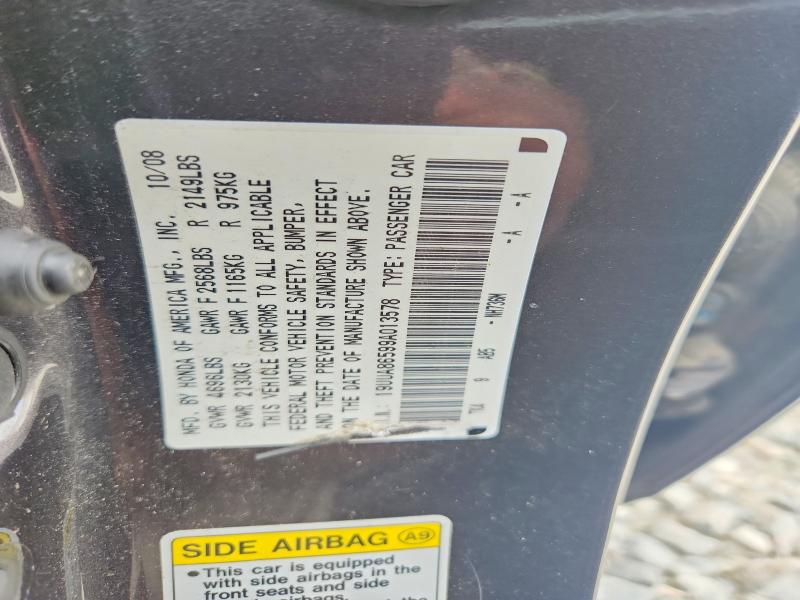 2009 Acura Tl მანქანა იყიდება აუქციონზე, vin: 19UUA86599A013578, აუქციონის ნომერი: 64122776