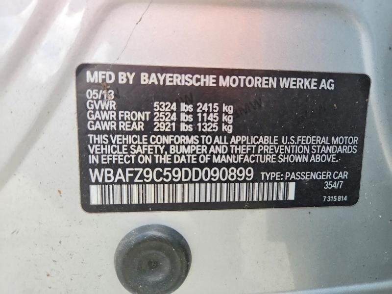 2013 Bmw 535 მანქანა იყიდება აუქციონზე, vin: WBAFZ9C59DD090899, აუქციონის ნომერი: 64221516