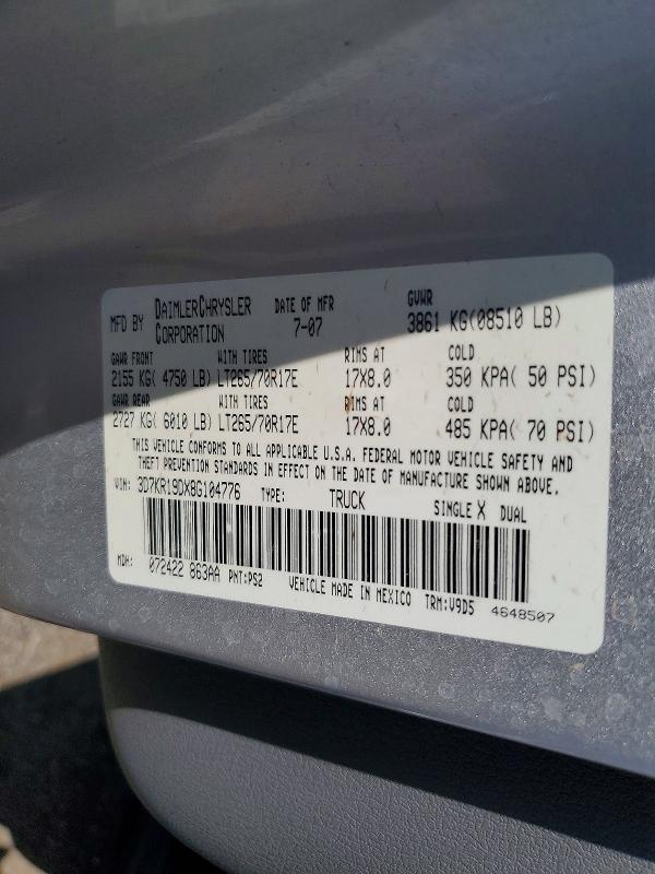 Продаж на аукціоні авто 2008 Dodge Ram 1500, vin: 3D7KR19DX8G104776, номер лоту: 64047096