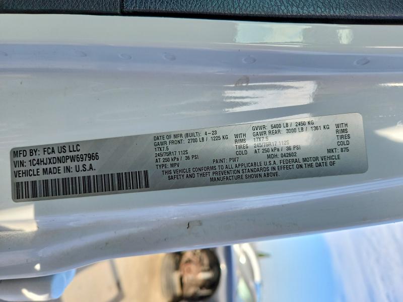 Aukcja sprzedaży 2023 Jeep Wrangler, vin: 1C4HJXDN0PW697966, numer aukcji: 64276466