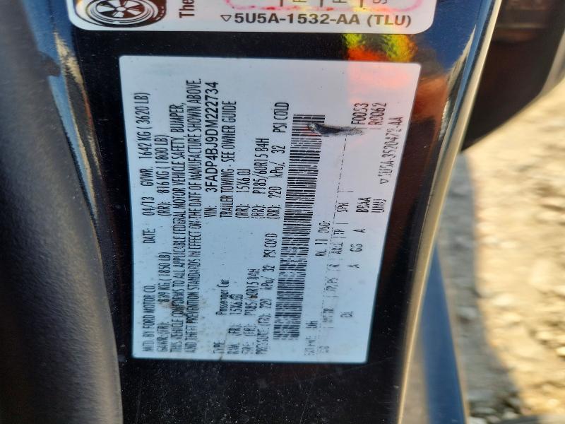 2013 Ford Fiesta მანქანა იყიდება აუქციონზე, vin: 3FADP4BJ9DM222734, აუქციონის ნომერი: 65143266