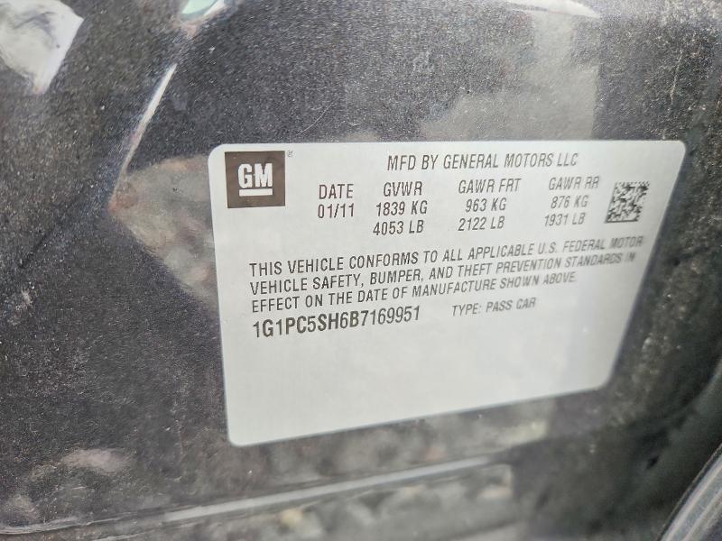 Продаж на аукціоні авто 2011 Chevrolet Cruze, vin: 1G1PC5SH6B7169951, номер лоту: 64063336