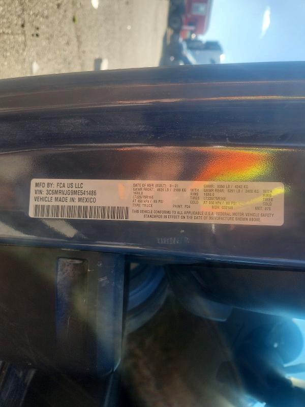 61498286 :رقم المزاد ، 3C6MRVJG9ME541486 vin ، 2021 Ram Promaster 3500 مزاد بيع