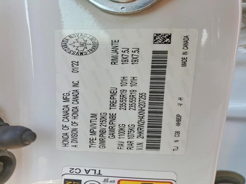 Aukcja sprzedaży 2022 Honda Cr-v, vin: 2HKRW2H4XNH207255, numer aukcji: 66201256
