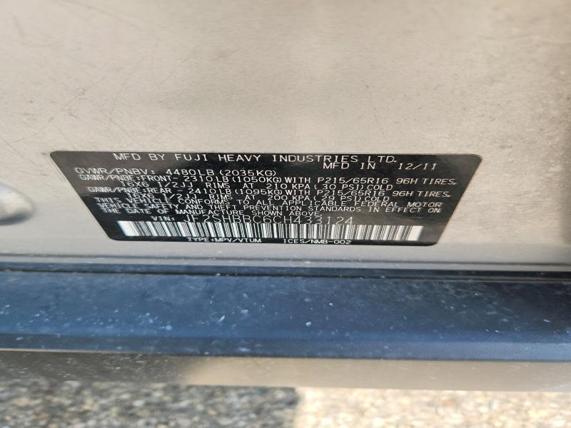 Auction sale of the 2012 Subaru Forester, vin: JF2SHBBC6CH433124, lot number: 66393286