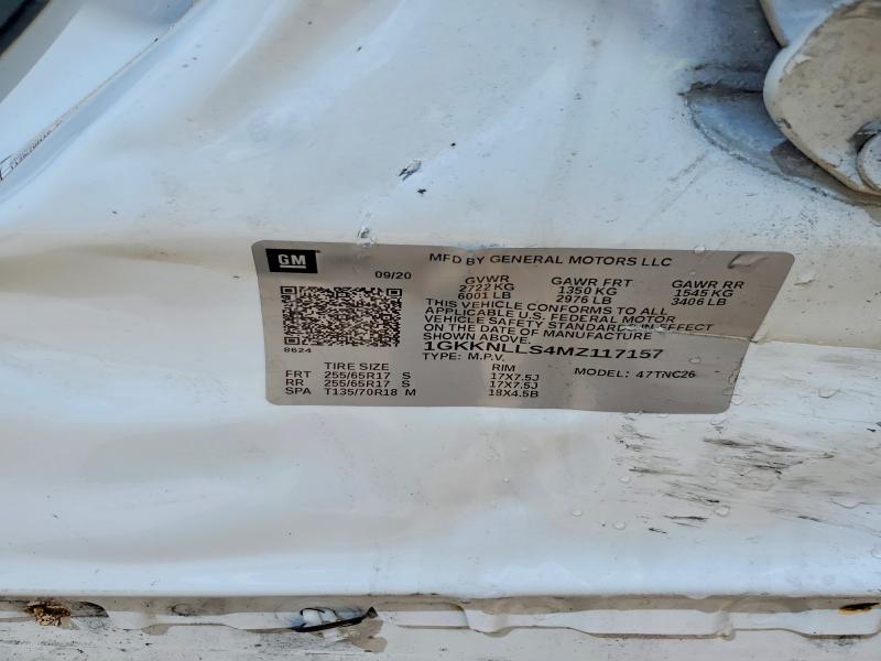 64548116 :رقم المزاد ، 1GKKNLLS4MZ117157 vin ، 2021 Gmc Acadia مزاد بيع