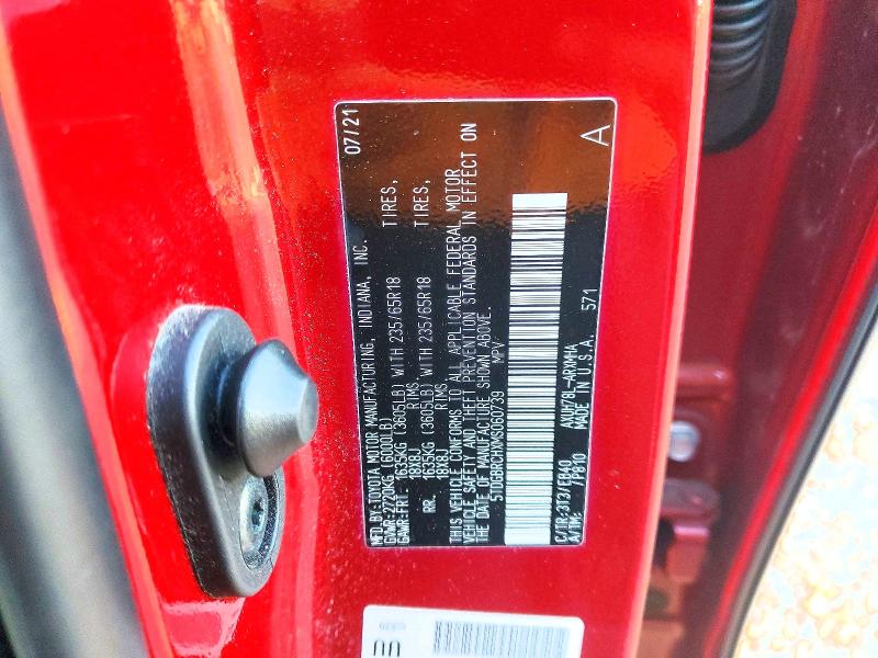 Aukcja sprzedaży 2021 Toyota Highlander, vin: 5TDGBRCHXMS060739, numer aukcji: 64259986