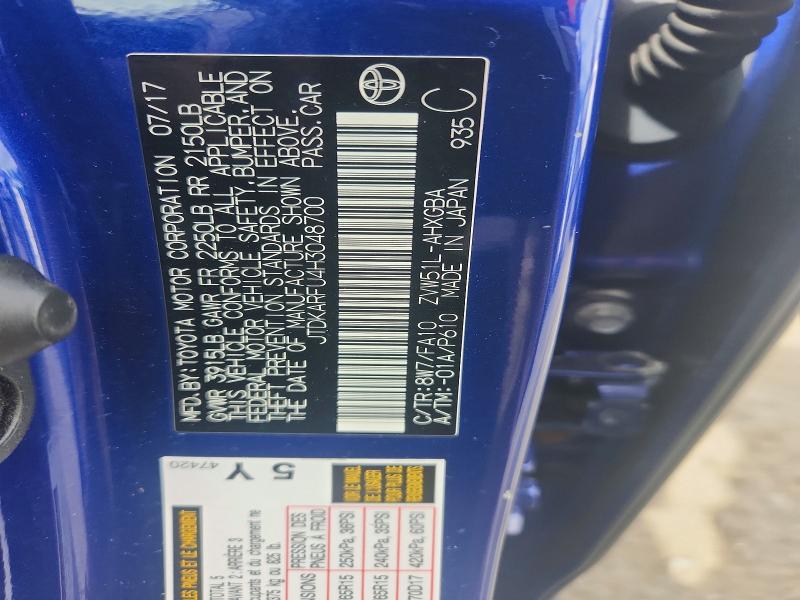 66436856 :رقم المزاد ، JTDKARFU4H3048700 vin ، 2017 Toyota Prius مزاد بيع