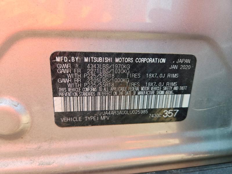 Aukcja sprzedaży 2020 Mitsubishi Outlander Sport, vin: JA4AR3AU0LU025985, numer aukcji: 63674876
