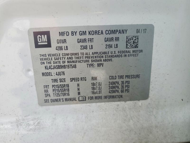 Продажа на аукционе авто 2017 Buick Encore, vin: KL4CJASB9HB197548, номер лота: 64747416