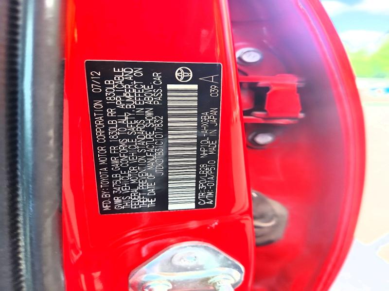Aukcja sprzedaży 2012 Toyota Prius C, vin: JTDKDTB31C1017832, numer aukcji: 66452186