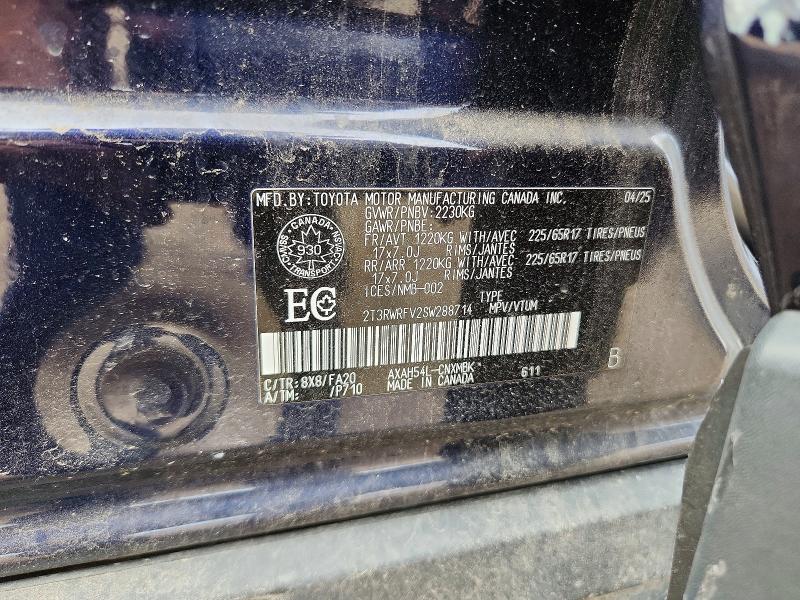 Auction sale of the 2025 Toyota Rav4 Hybrid, vin: 2T3RWRFV2SW288714, lot number: 67194526