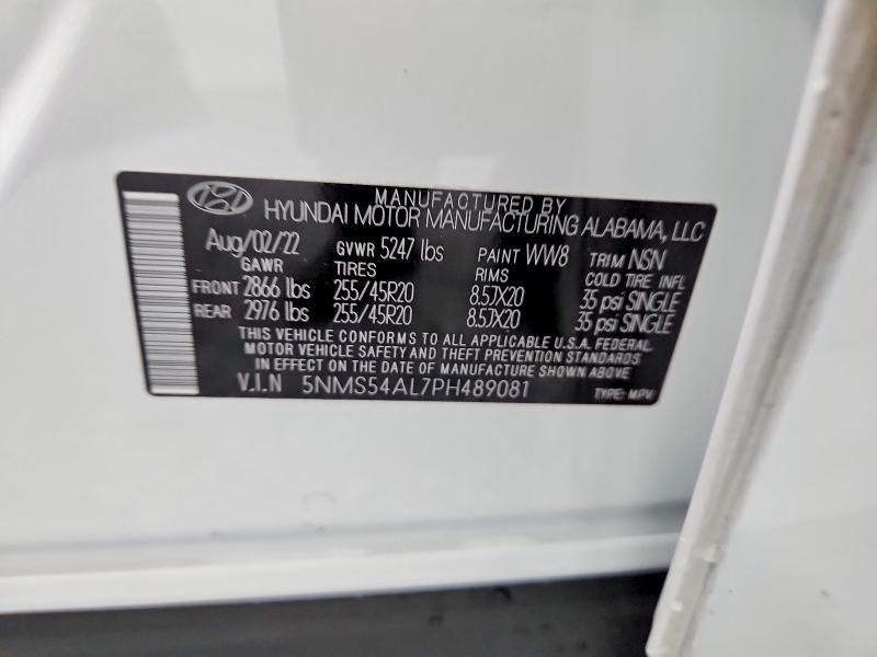 Продажа на аукционе авто 2023 Hyundai Santa Fe, vin: 5NMS54AL7PH489081, номер лота: 64553786