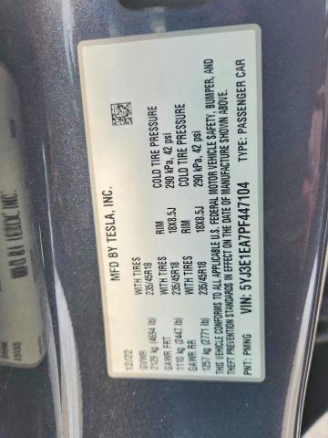66183266 :رقم المزاد ، 5YJ3E1EA7PF447104 vin ، 2023 Tesla Model 3 مزاد بيع